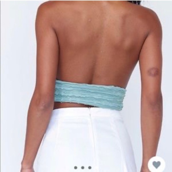 Blue Princess Polly Halter Crop Top - NWT - Picture 2 of 8